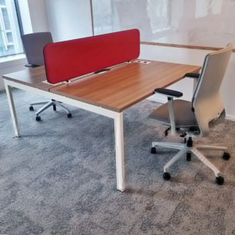 Bench 2 postes MDD L140 Cacao / Rouge