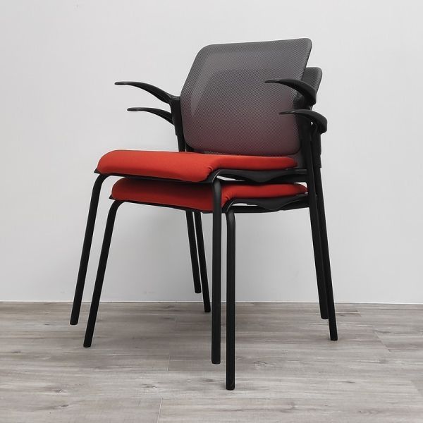 MAJENCIA empilable Orange + Accoudoirs