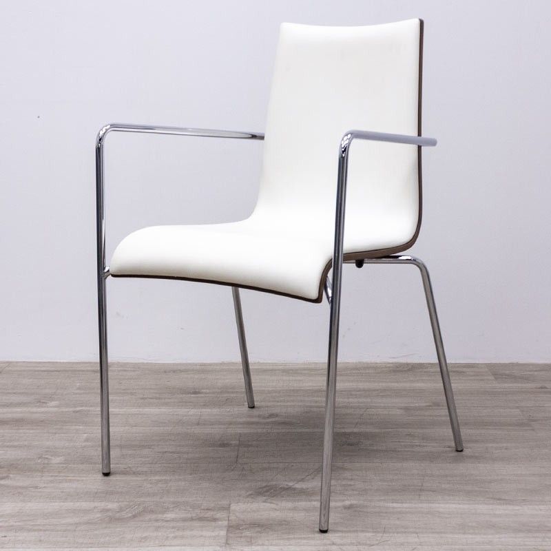 4 pieds ronds Simili Blanc