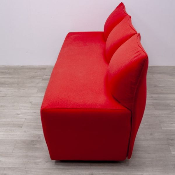 Canapé KOO L220 en tissu Rouge