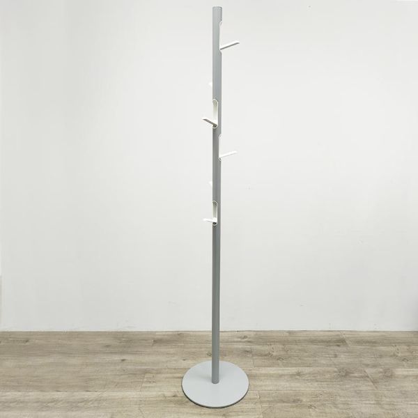 Porte manteaux 6 patères Gris / Blc