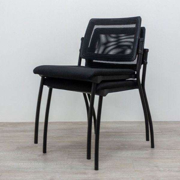 Chaise sans acc. résille Noir/ Gris