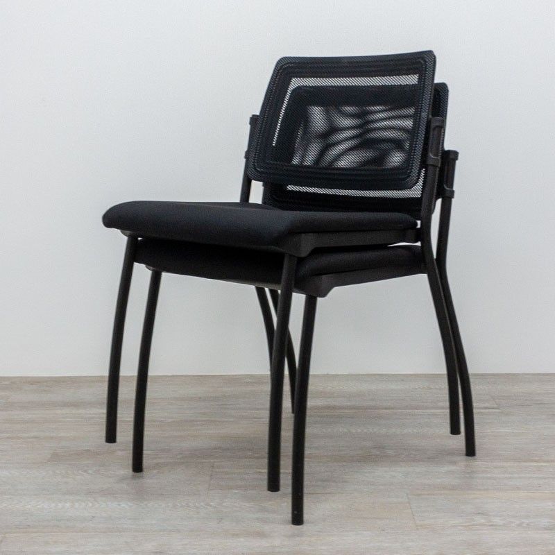 Chaise sans acc. résille Noir/ Gris