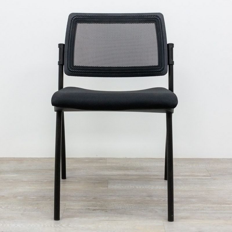 Chaise sans acc. résille Noir/ Gris