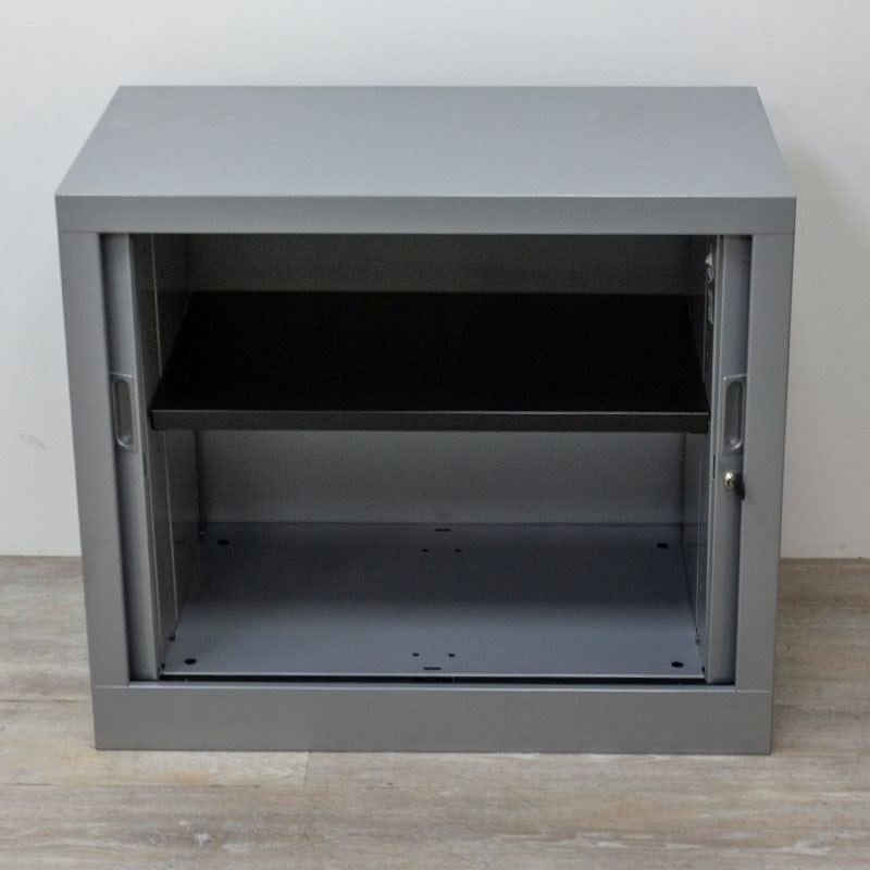 Armoire mini L80 Gris / Chêne Clair