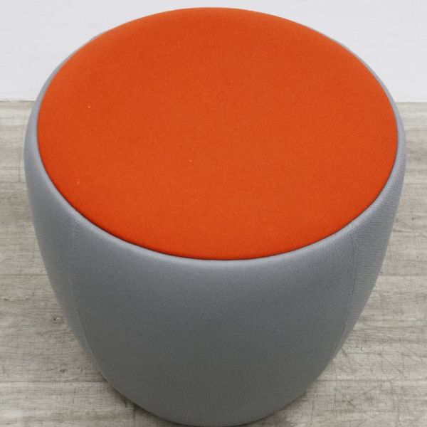 SANCAL Pouf Chat Gris / Rouge