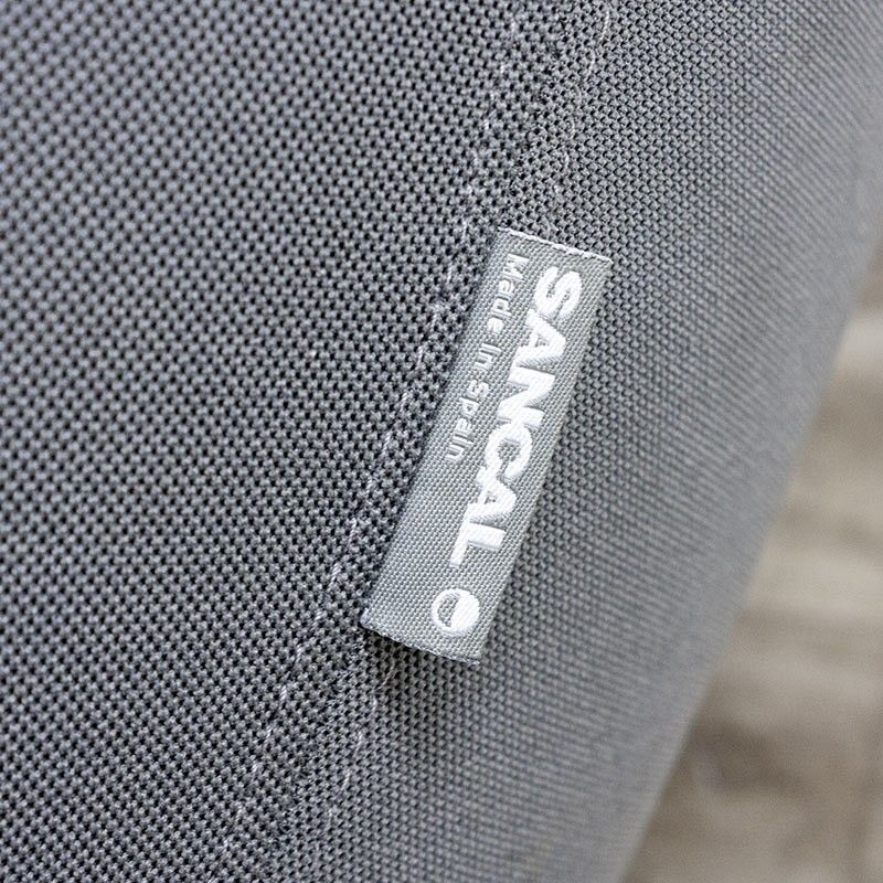 SANCAL Pouf Chat Gris / Rouge