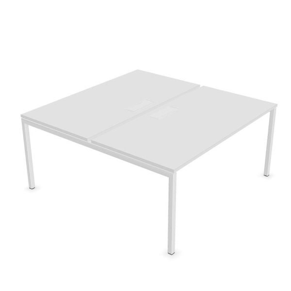Bench Narbutas 2 postes Blanc L160