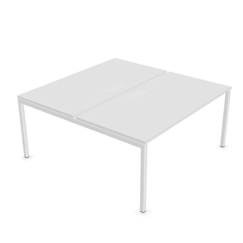 Bench Narbutas 2 postes Blanc L160