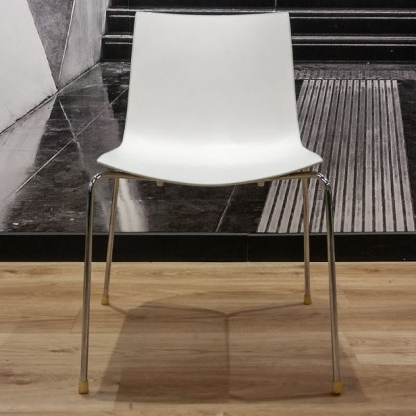 Chaise Arper Catifa 46 Blanc / Gris