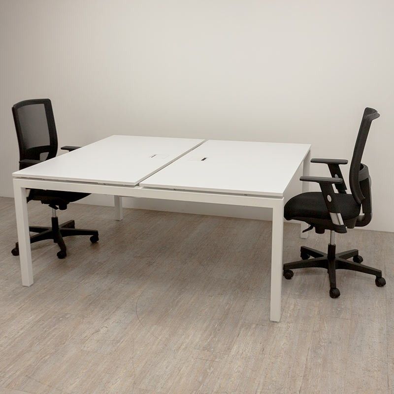 Bench 2 postes L140 Blanc