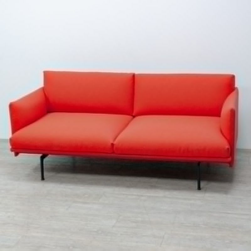 Canapé MUUTO en tissu Rouge