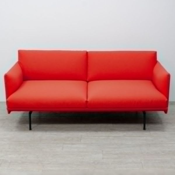 Canapé MUUTO en tissu Rouge