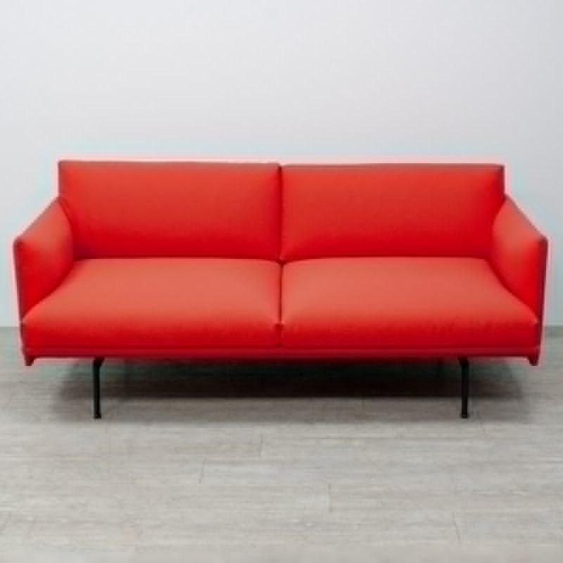Canapé MUUTO en tissu Rouge
