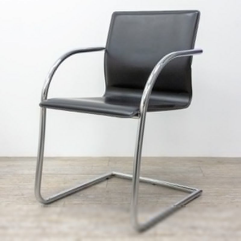 en similicuir Noir / Chromé