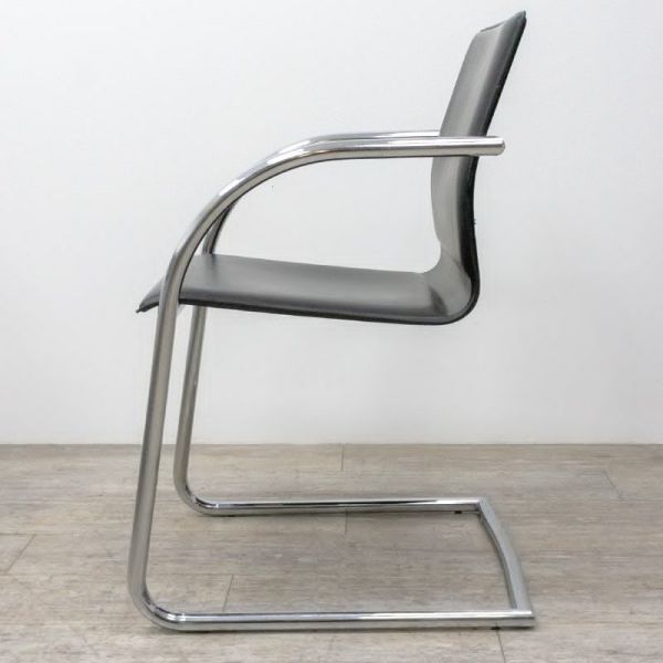 en similicuir Noir / Chromé