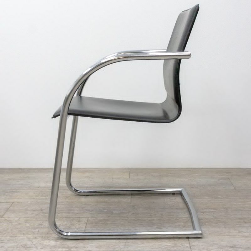 en similicuir Noir / Chromé