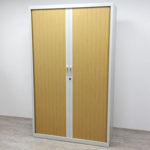 Armoire Haute L120 Gris Clair /Chêne Meymac