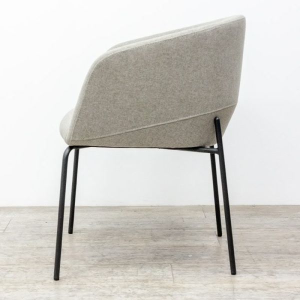 Fauteuil en tissu Gris / Noir