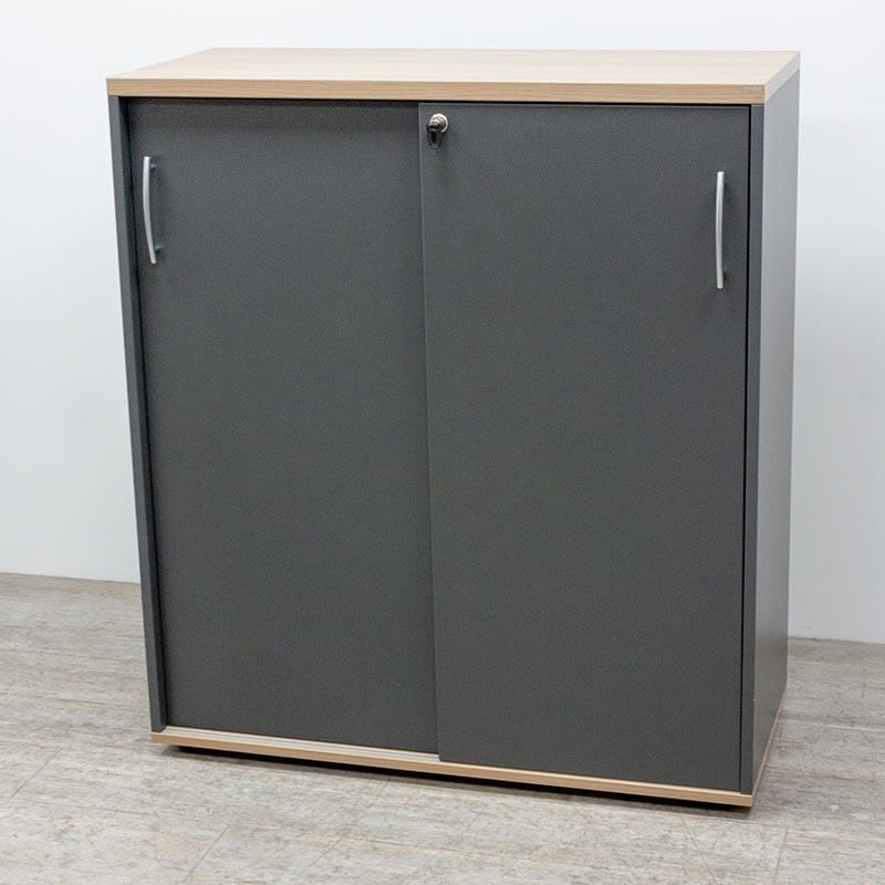 MDD Armoire basse L100 Cacao / Anthracite