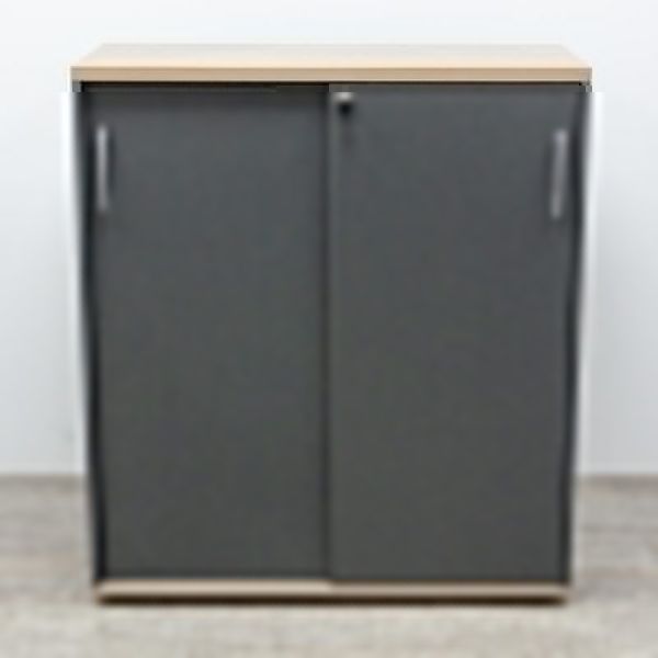 MDD Armoire basse L100 Cacao / Anthracite