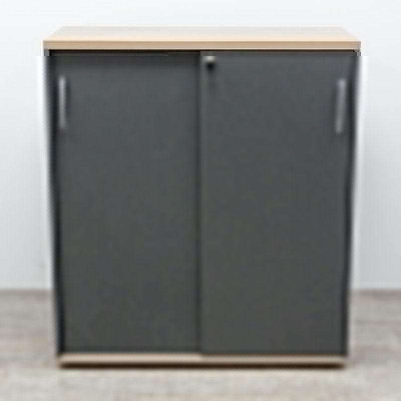 MDD Armoire basse L100 Cacao / Anthracite