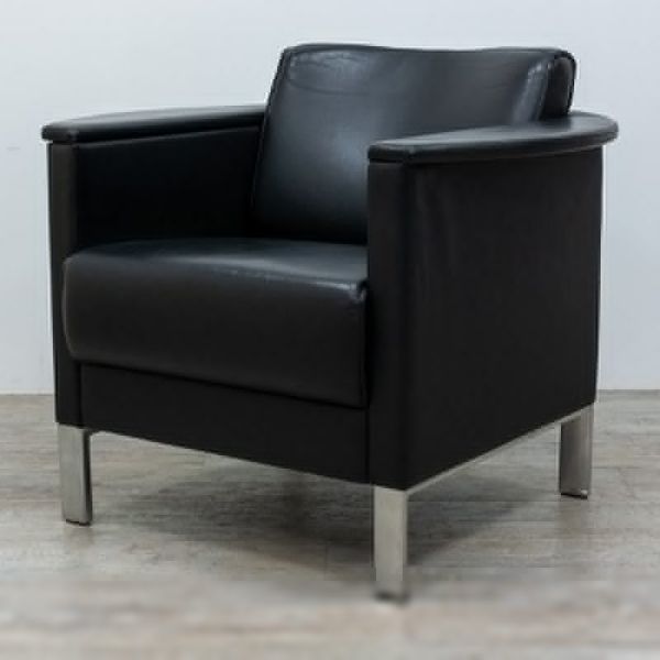 Fauteuil Kusch+Co en cuir Noir