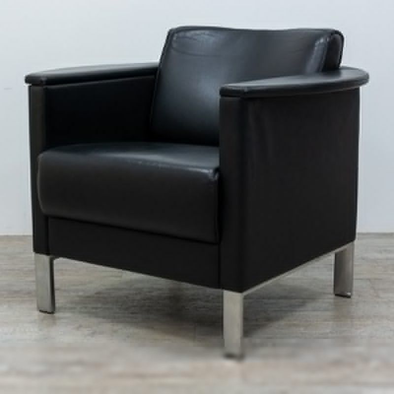 Fauteuil Kusch+Co en cuir Noir