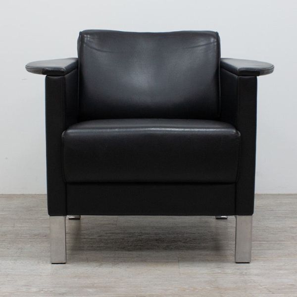 Fauteuil Kusch+Co en cuir Noir