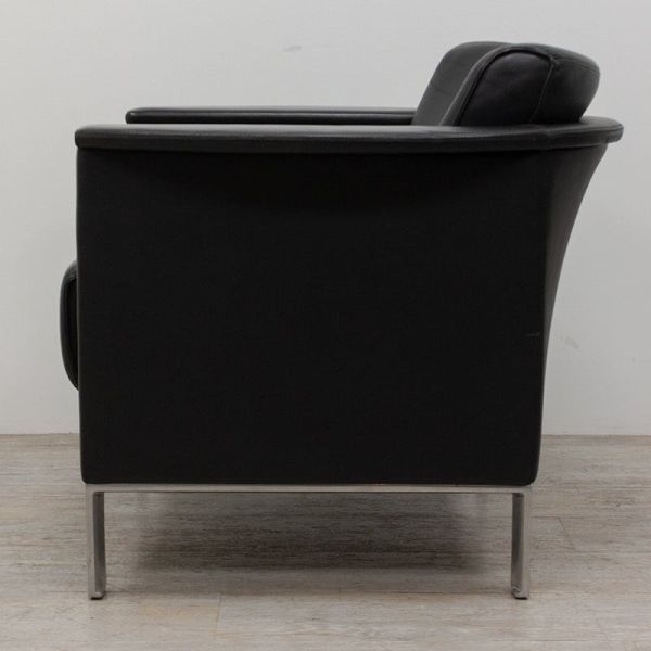 Fauteuil Kusch+Co en cuir Noir