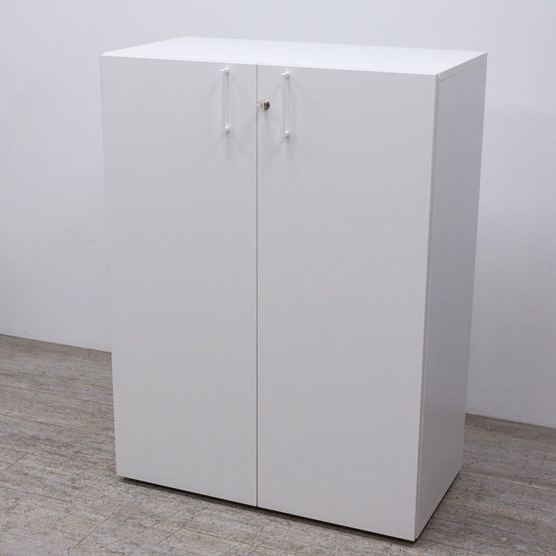 Armoire basse Narbutas portes battantes L80 Blanc