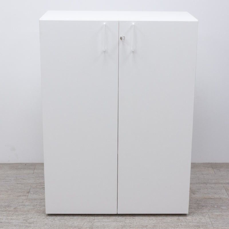 Armoire basse Narbutas portes battantes L80 Blanc