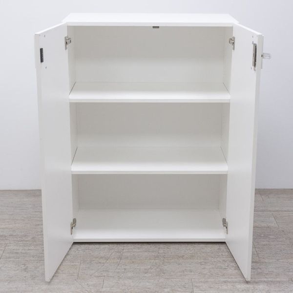 Armoire basse Narbutas portes battantes L80 Blanc