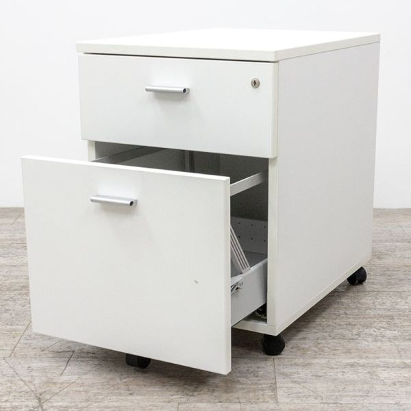 mobile 2 tiroirs Blanc