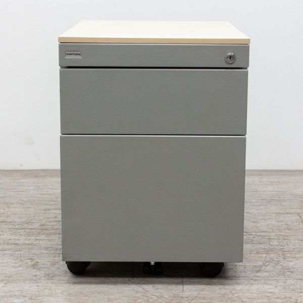 Samas 2 tiroirs Gris / Erable Blanc