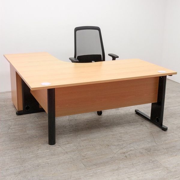 Caisson + Plan compact Droite Hêtre