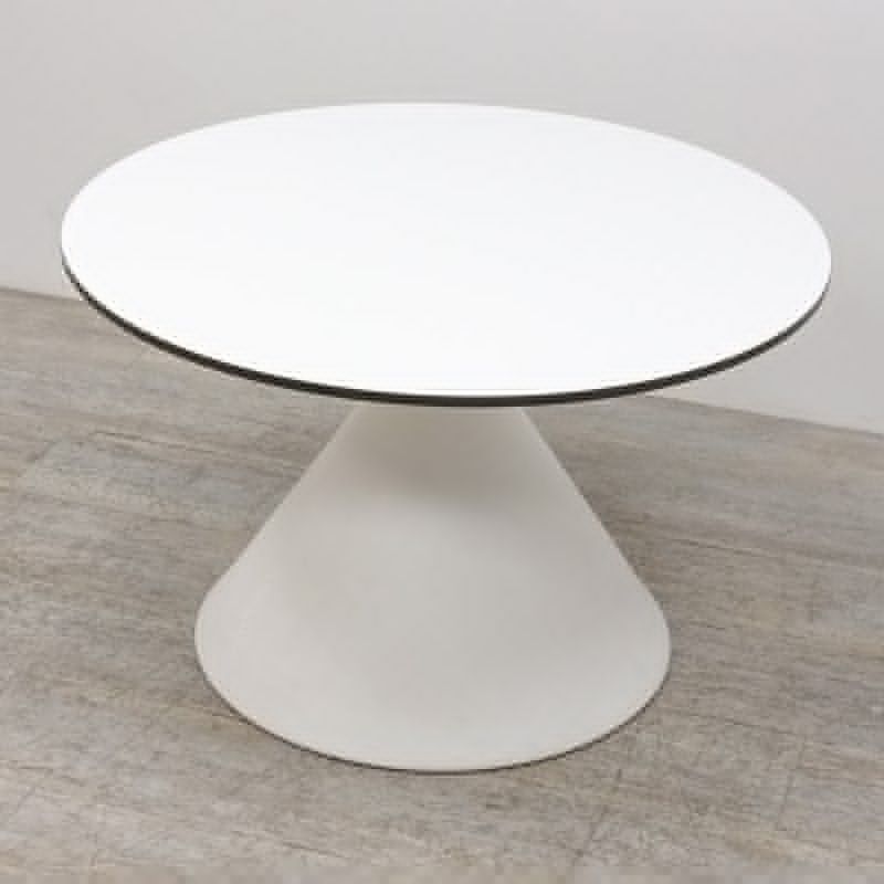 Table basse Materia Ø80 Blanc