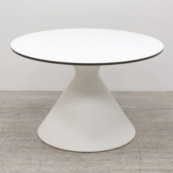 Table basse Materia Ø80 Blanc