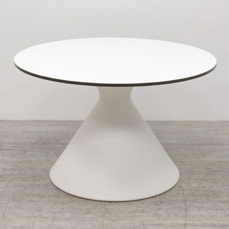 Table basse Materia Ø80 Blanc