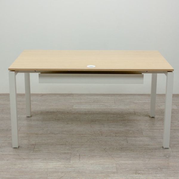 Bureau L140 Blanc / Chêne