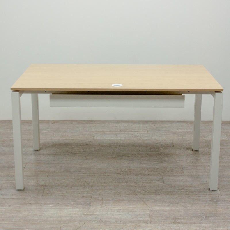 Bureau L140 Blanc / Chêne