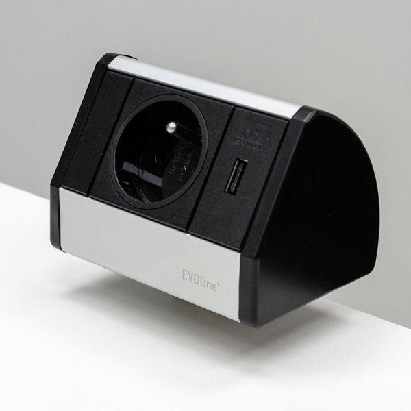 EVOline 1 prise secteur Noir/Blanc