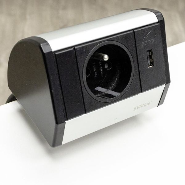 EVOline 1 prise secteur Noir/Blanc