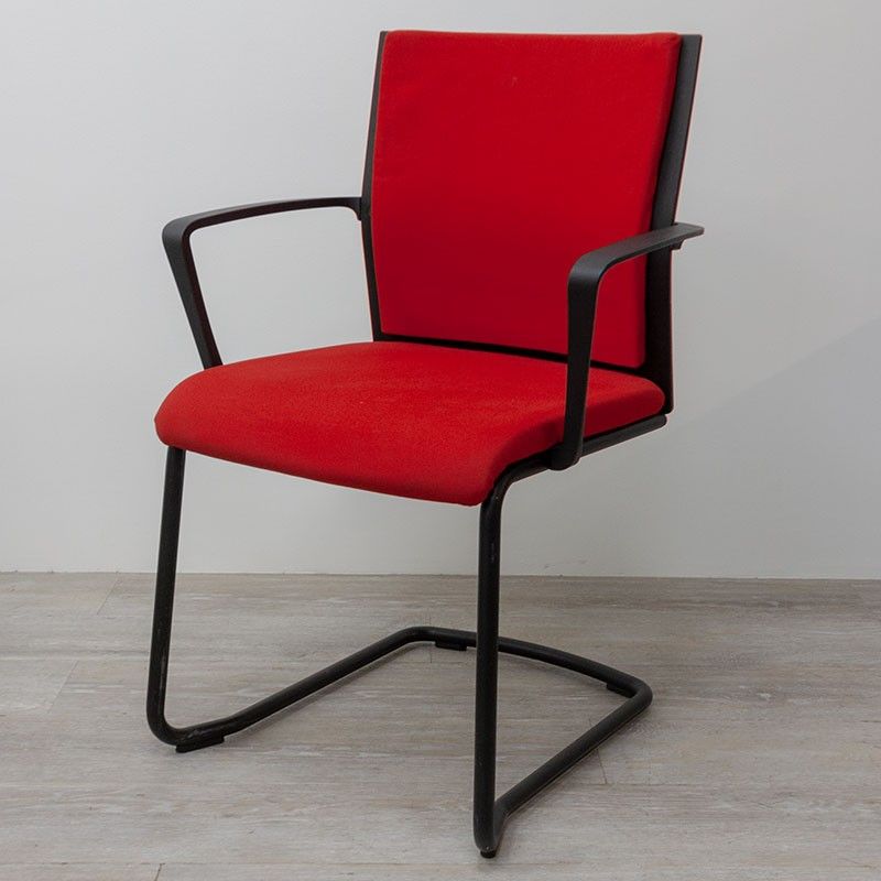 Steelcase luge Accoudoirs Noir / Rouge