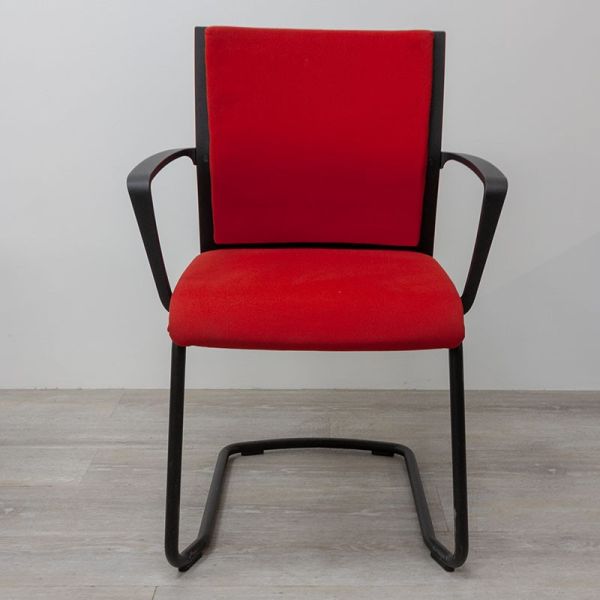Steelcase luge Accoudoirs Noir / Rouge