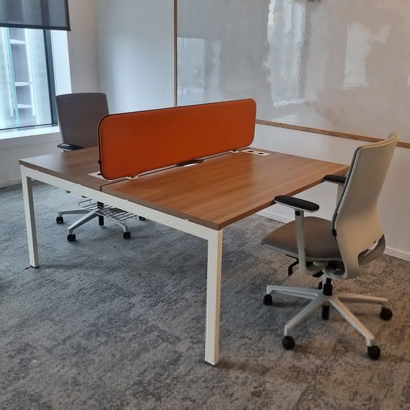 Bench 2 postes MDD L140 Cacao / Orange