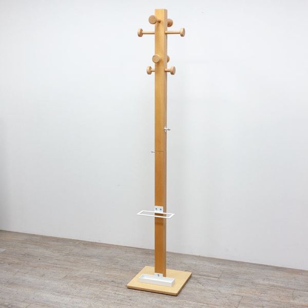 Porte manteaux en bois / Blanc