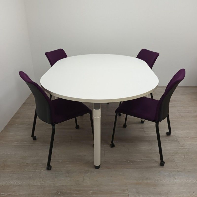 ovale Majencia L180 Blanc