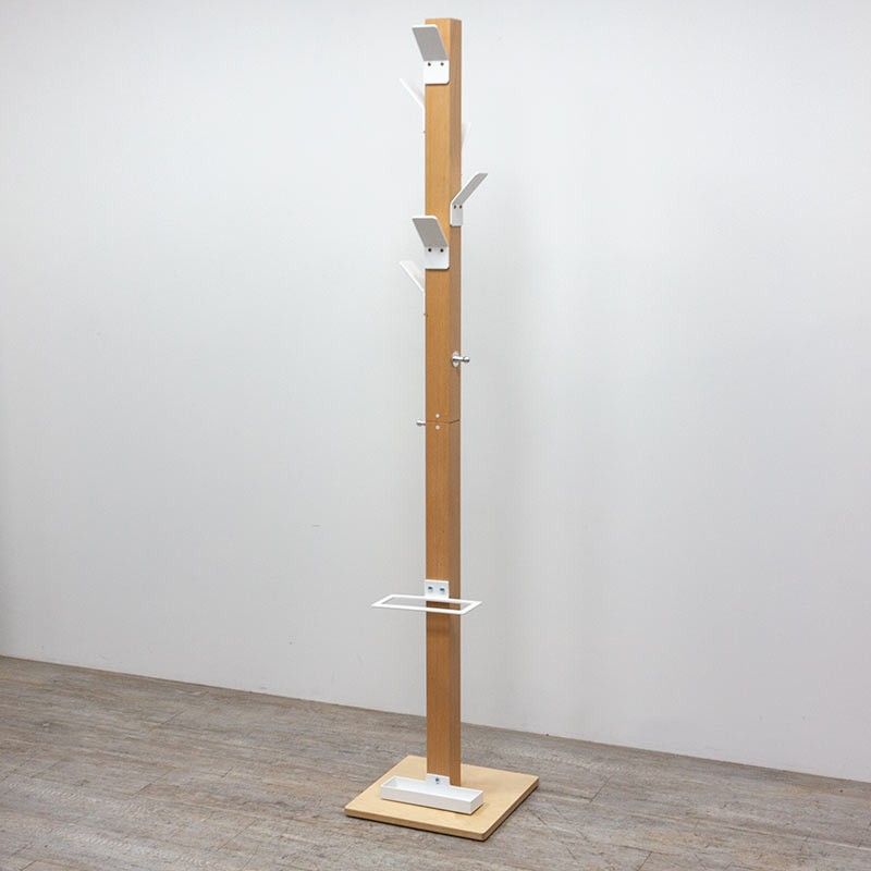 Porte manteaux en bois / Blanc