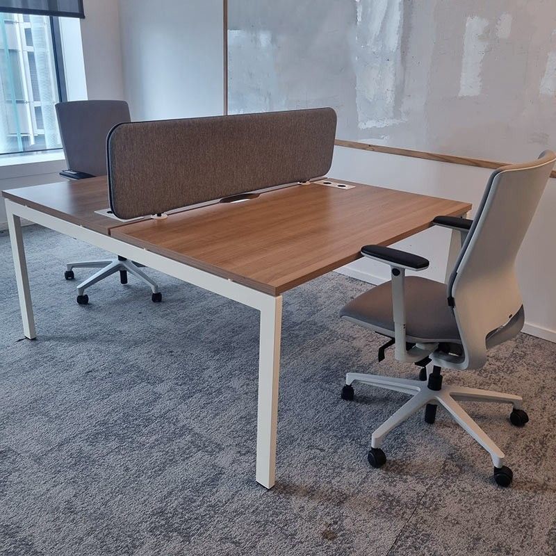 Bench 2 postes MDD L140 Cacao / Gris